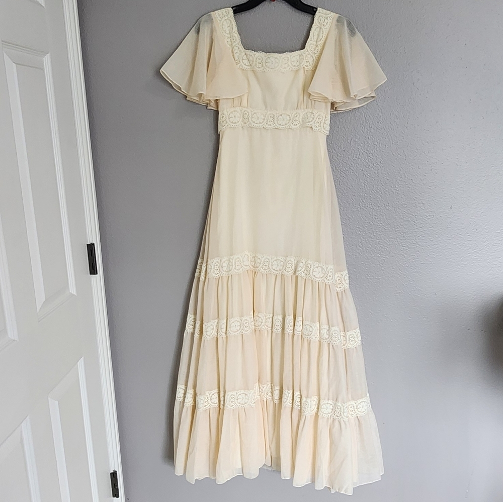 Lorrie Deb Vintage 60s Wedding  Dress/ 5/6 (S)